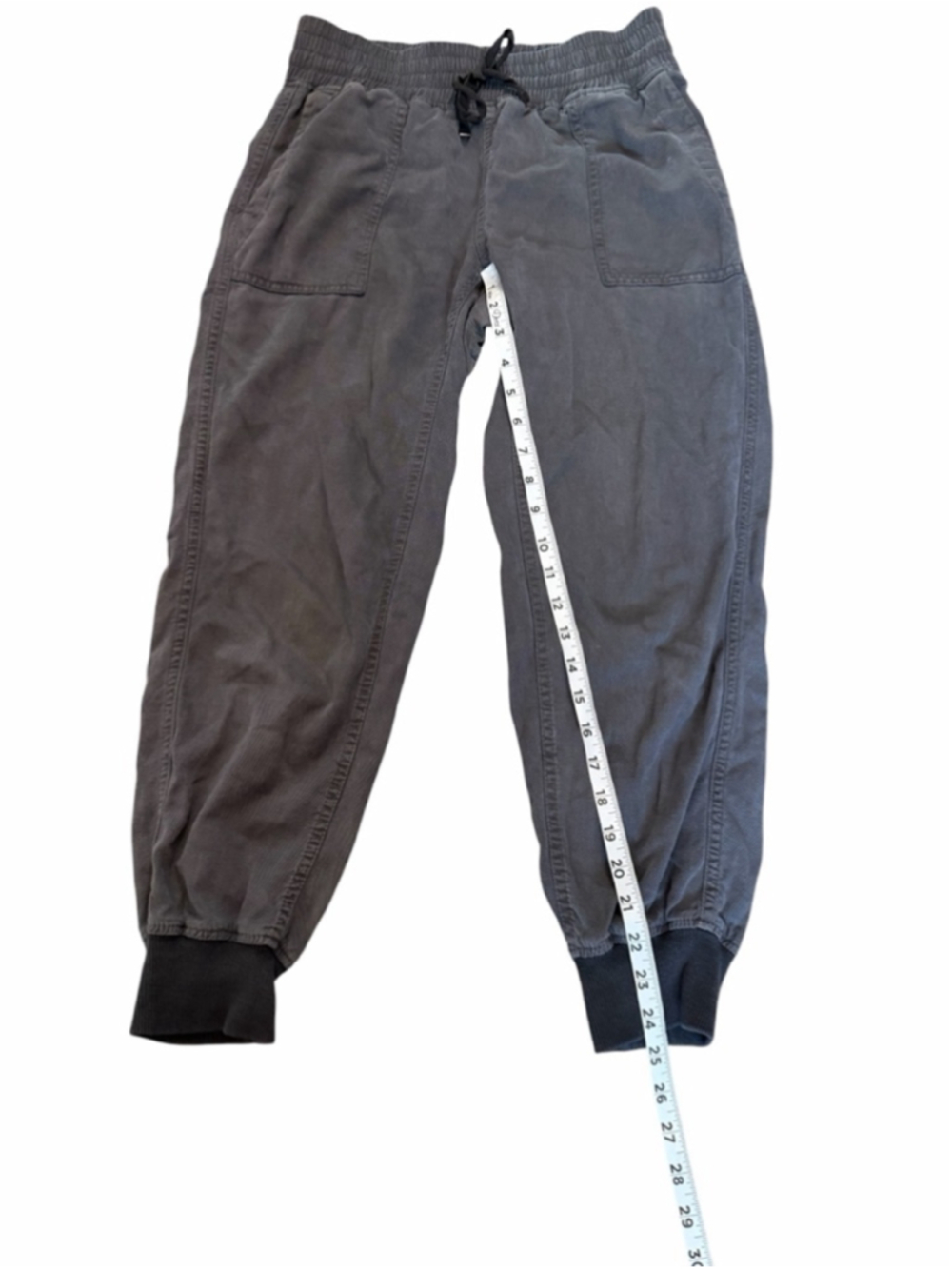 Zara Gray Cargo Jogger Pants XS Utility Pocket Drawstring Casual Relaxed - Picture 7 of 9